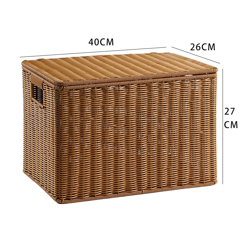 Handcrafted Rectangular Wicker Storage Box Stornfield