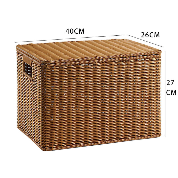 Handcrafted Rectangular Wicker Storage Box Stornfield