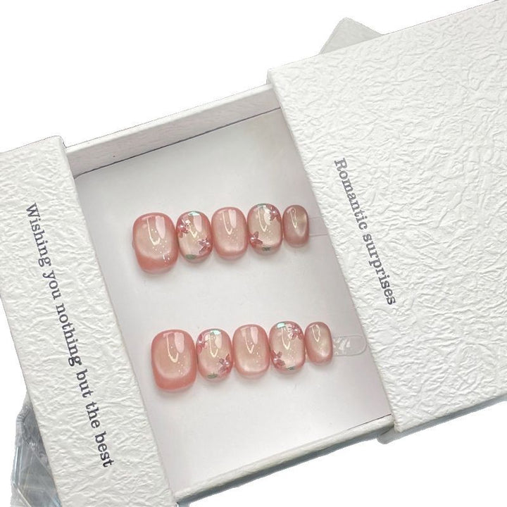 Romantic Floral Press-On Nail Art Set