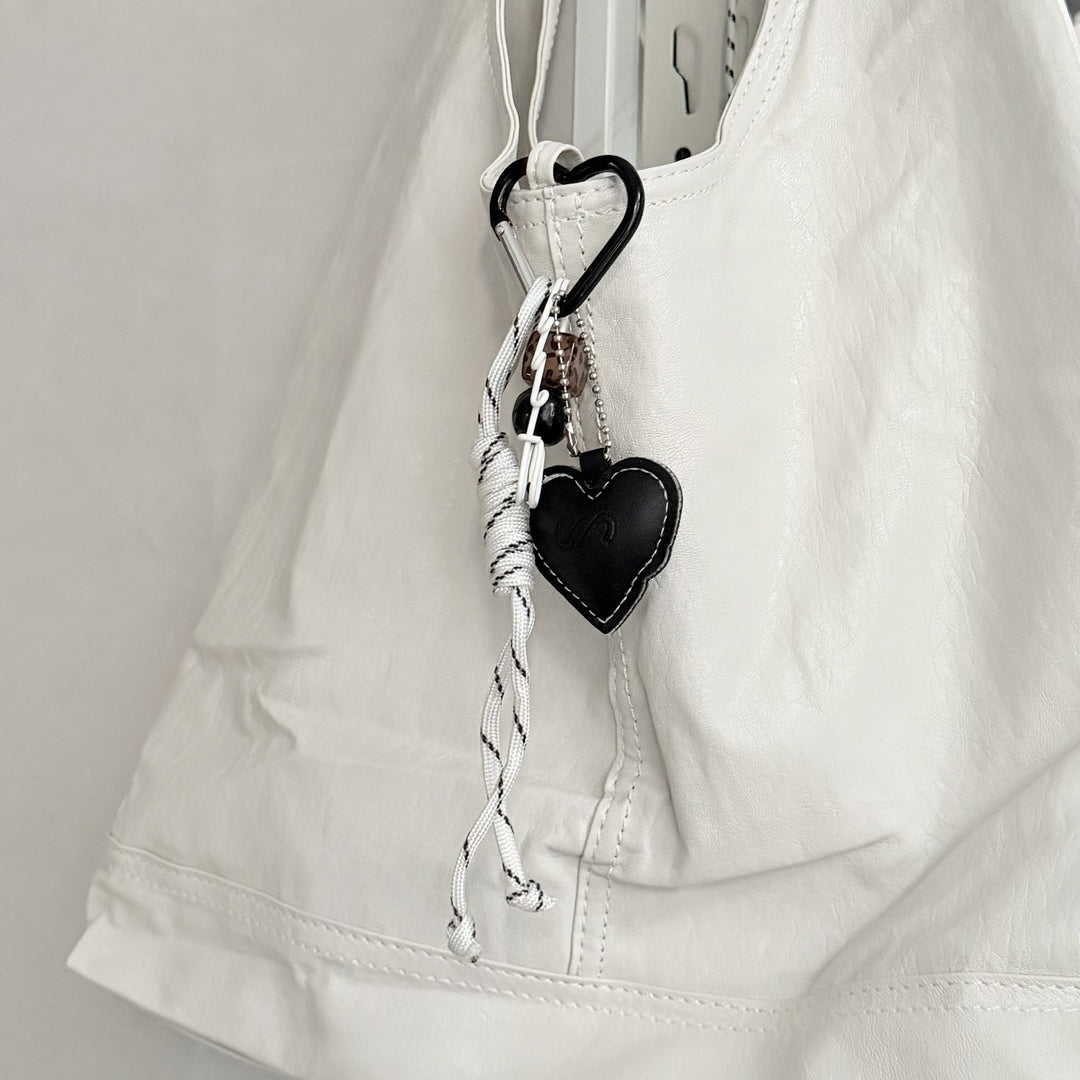 Heart-Shaped Leather Keychain Stornfield