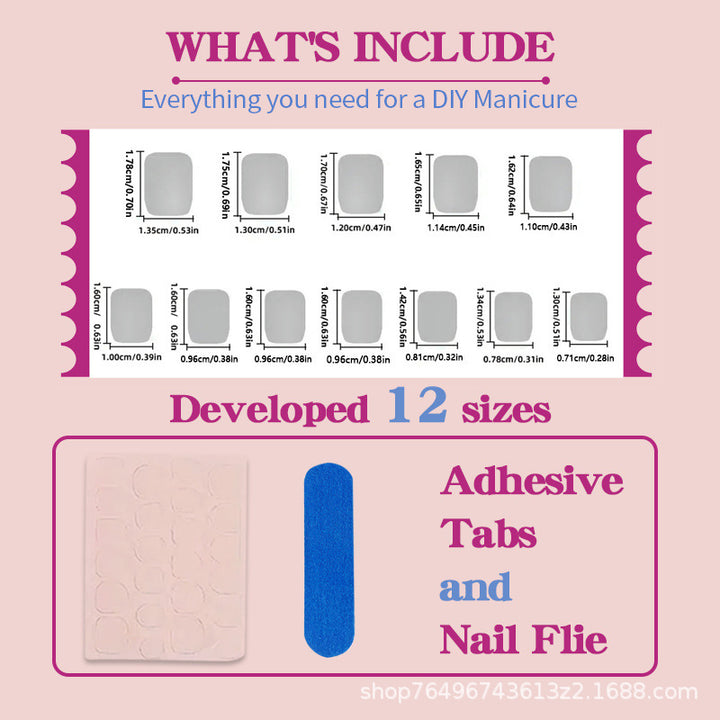 Artificial nail set with elegant dots and stylish black Stornfield