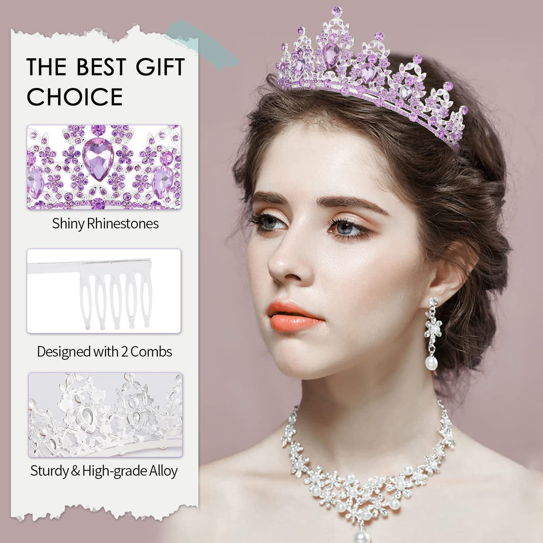 Women's black embellished tiara with elegant design Stornfield