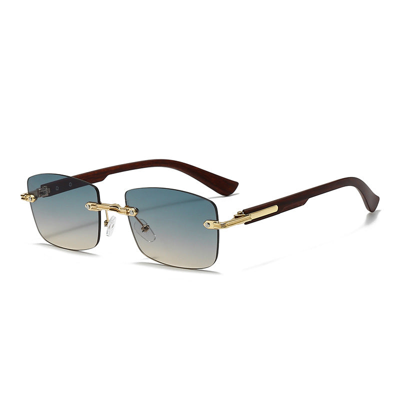 Women's fashionable square sunglasses with elegant wooden accents Stornfield