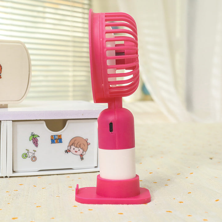 Women portable mini hand fan with USB connection and ergonomic design Stornfield