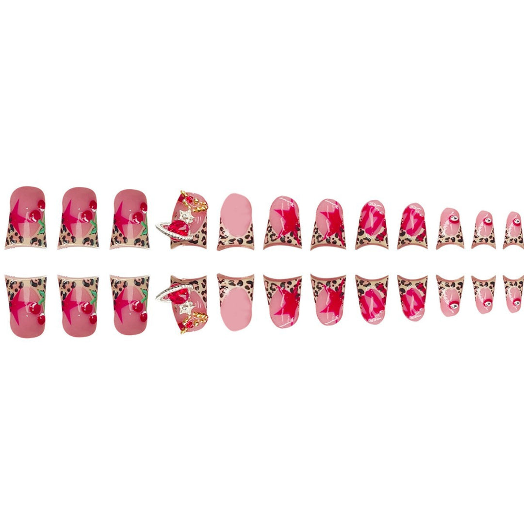 Artistic Leopard Print Press-On Nail Art Stornfield