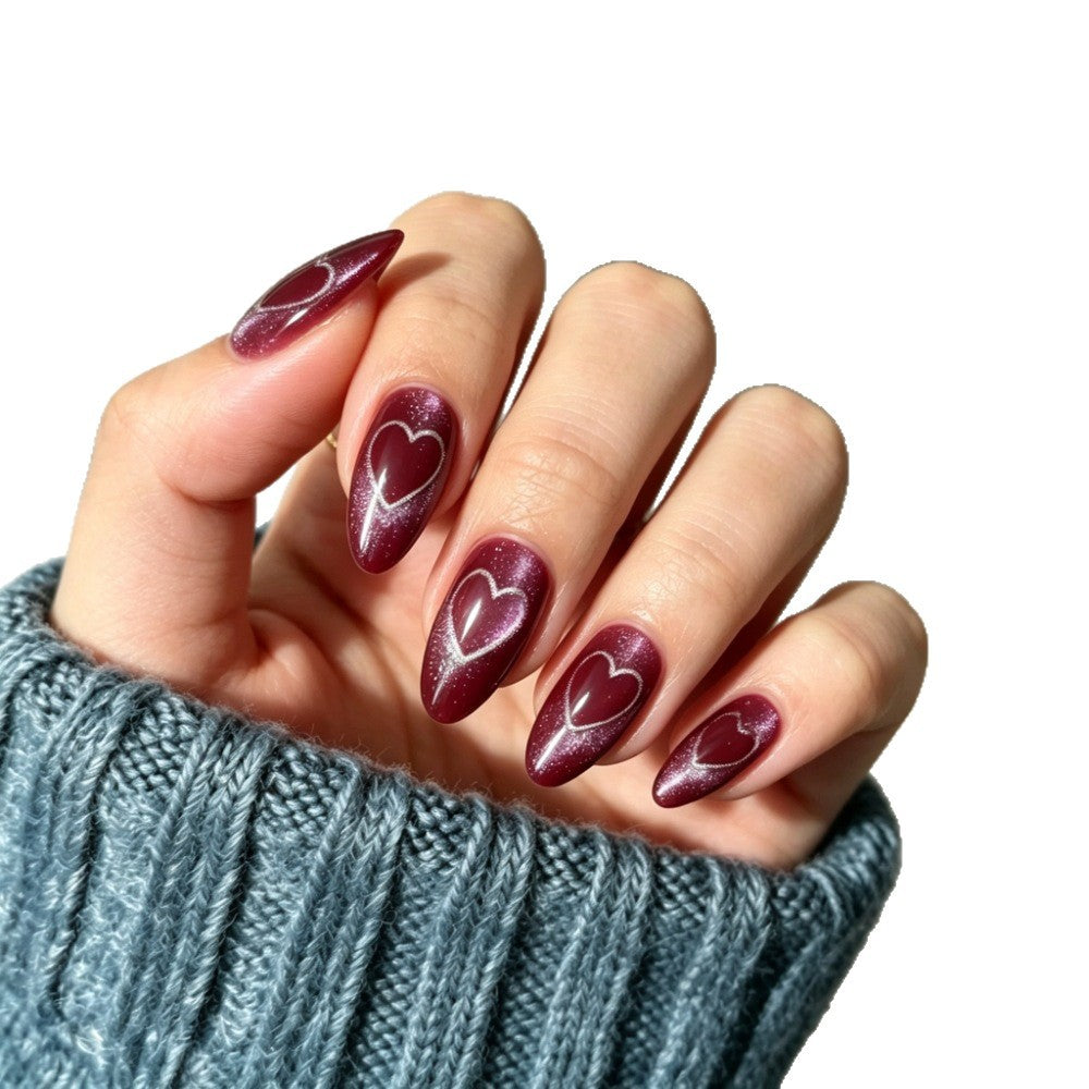 Artificial nails with romantic heart design Stornfield