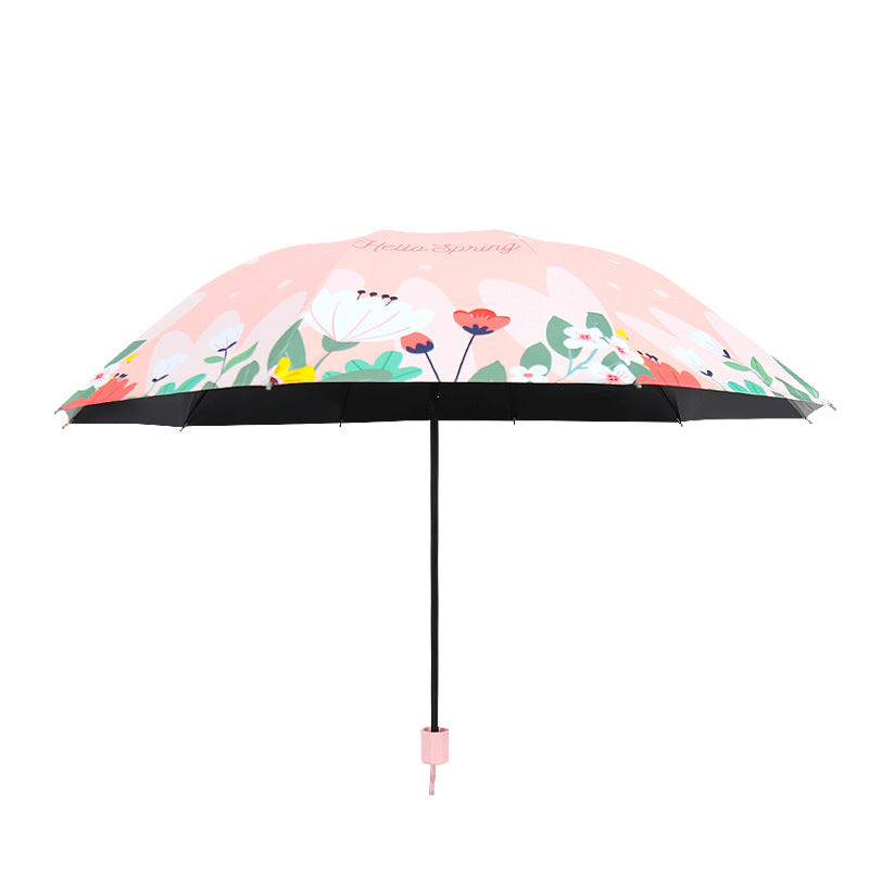 Women's Folding Umbrella with Floral Design Stornfield