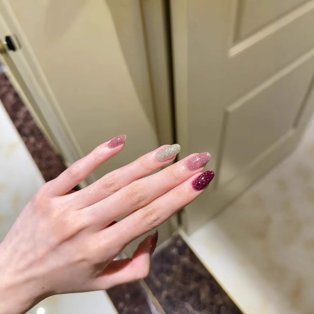 Glittery Stiletto Nail Art Extensions