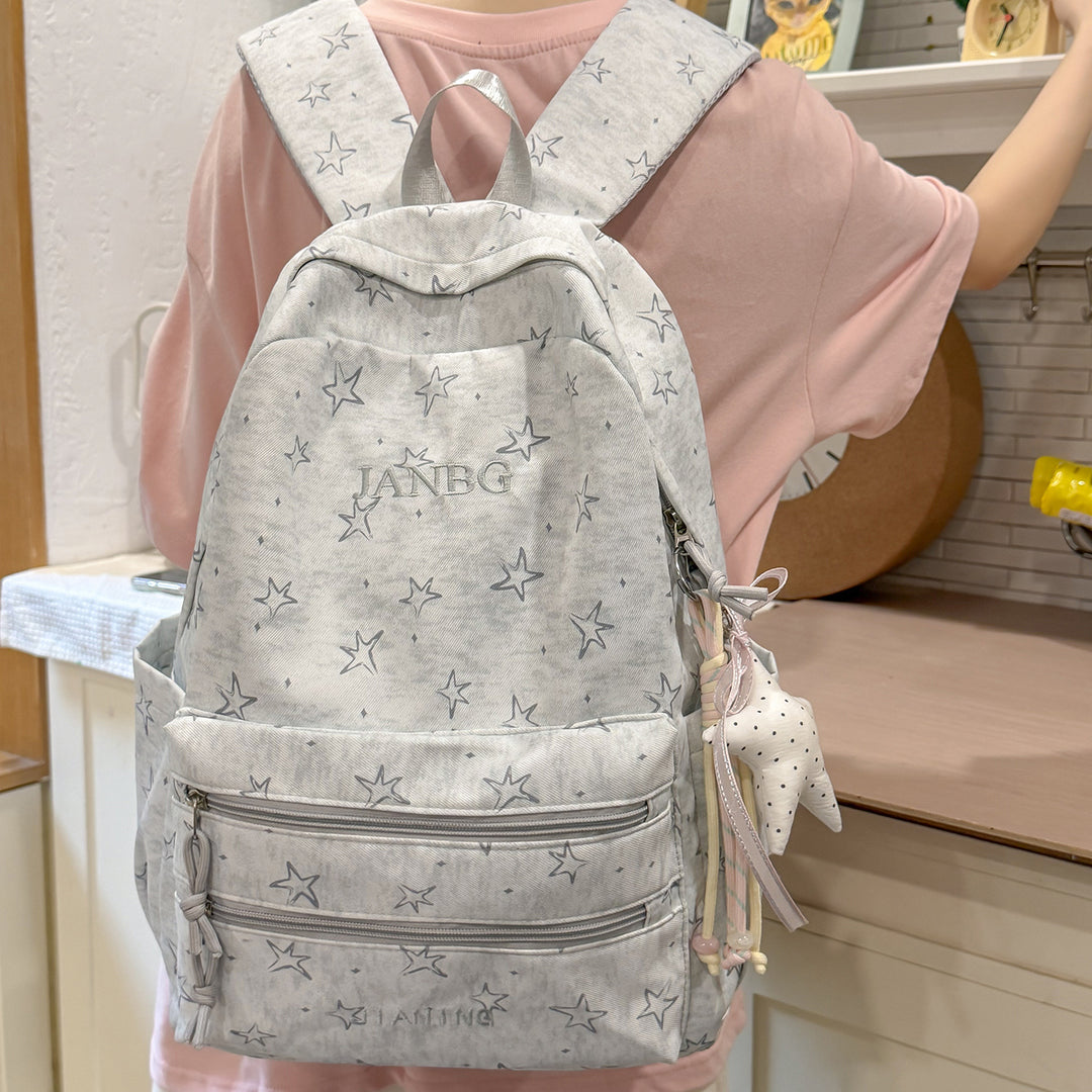 Star-Patterned School Backpack Stornfield