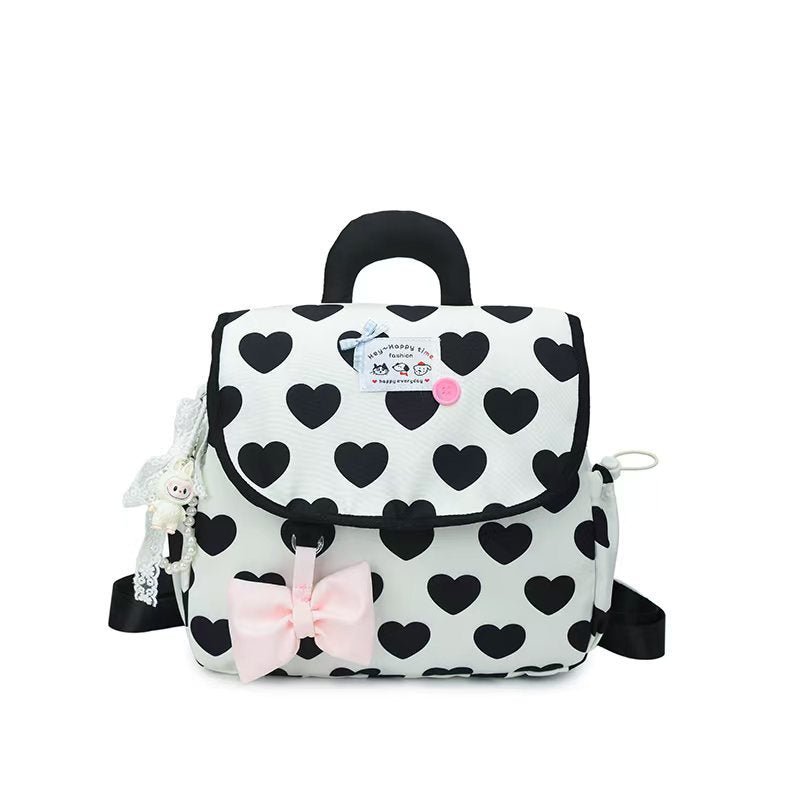 Heart-Patterned Mini Backpack Stornfield