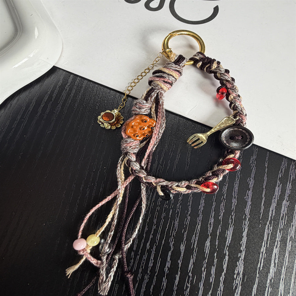 Handmade Beaded Charm Keyring Stornfield