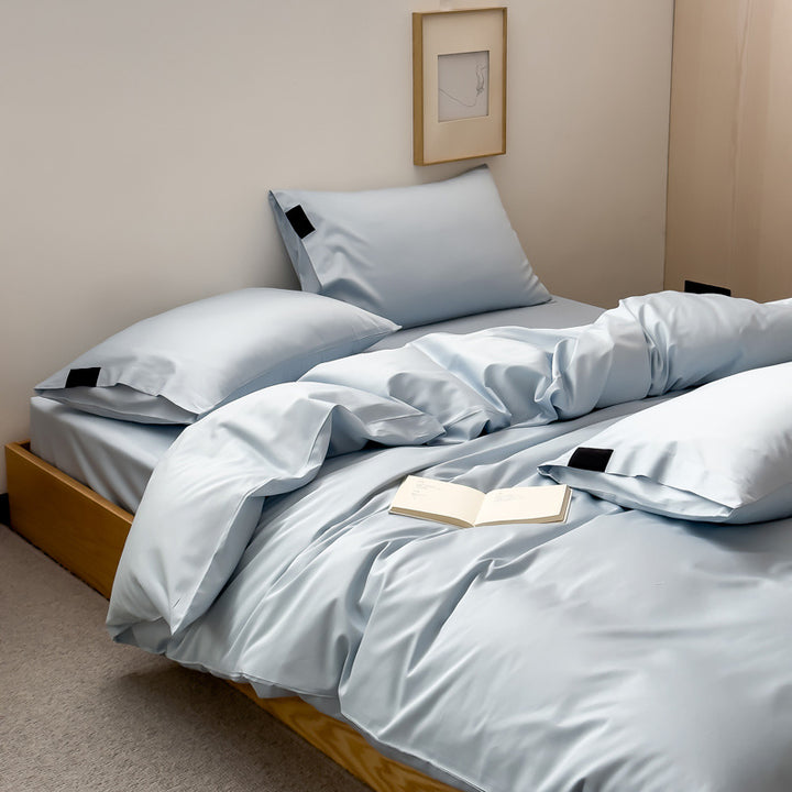 Luxury Cotton Sateen Duvet Cover Set with Envelope Pillowcases