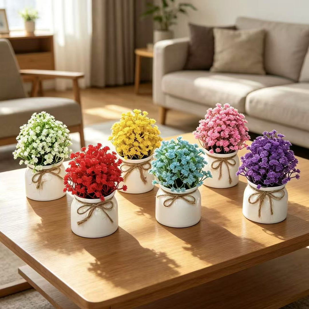 Elegant Artificial Flower Pot Arrangement for Home Decor