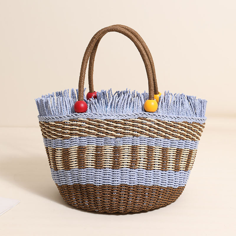 Stylish tote bag with colorful fringes Stornfield
