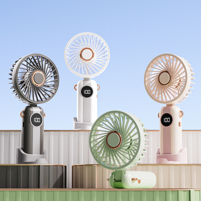Unisex Portable Fan with Smart LED Display and Variable Speed Control Stornfield