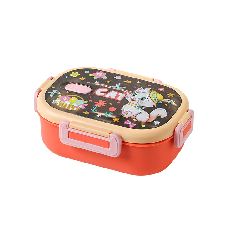 Cartoon-Themed Multi-Compartment Lunch Container
