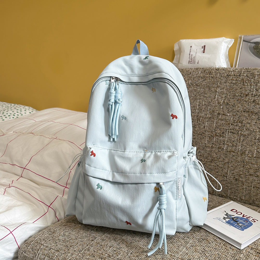 Stylish Floral-Embellished Backpack Stornfield