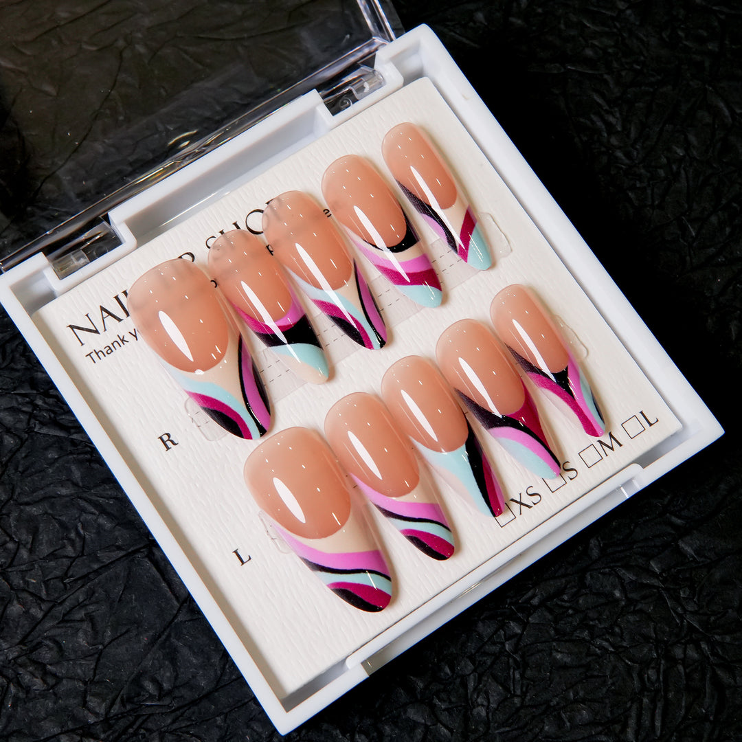 Artistic Abstract Design Press-On Nails