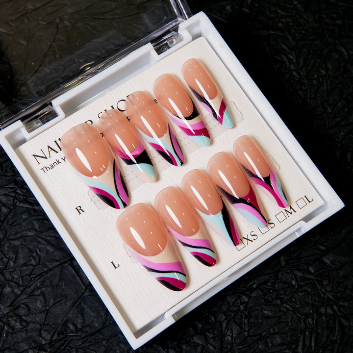 Artistic Abstract Design Press-On Nails