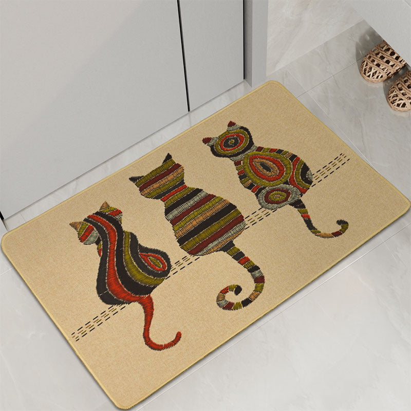 Decorative Cat-Themed Bath Mat Stornfield