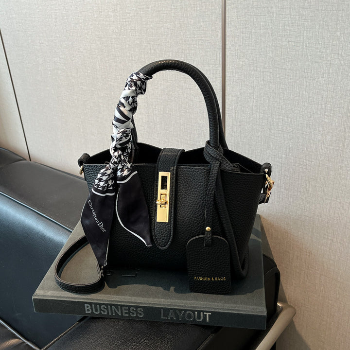 Textured Leather Mini Handheld Satchel