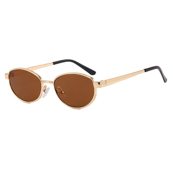 Women's fashionable sunglasses in an elegant oval design with a high-quality metal frame Stornfield