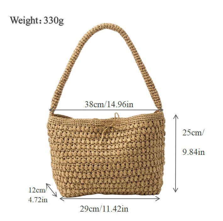 Spacious macramé bag with wide straps Stornfield