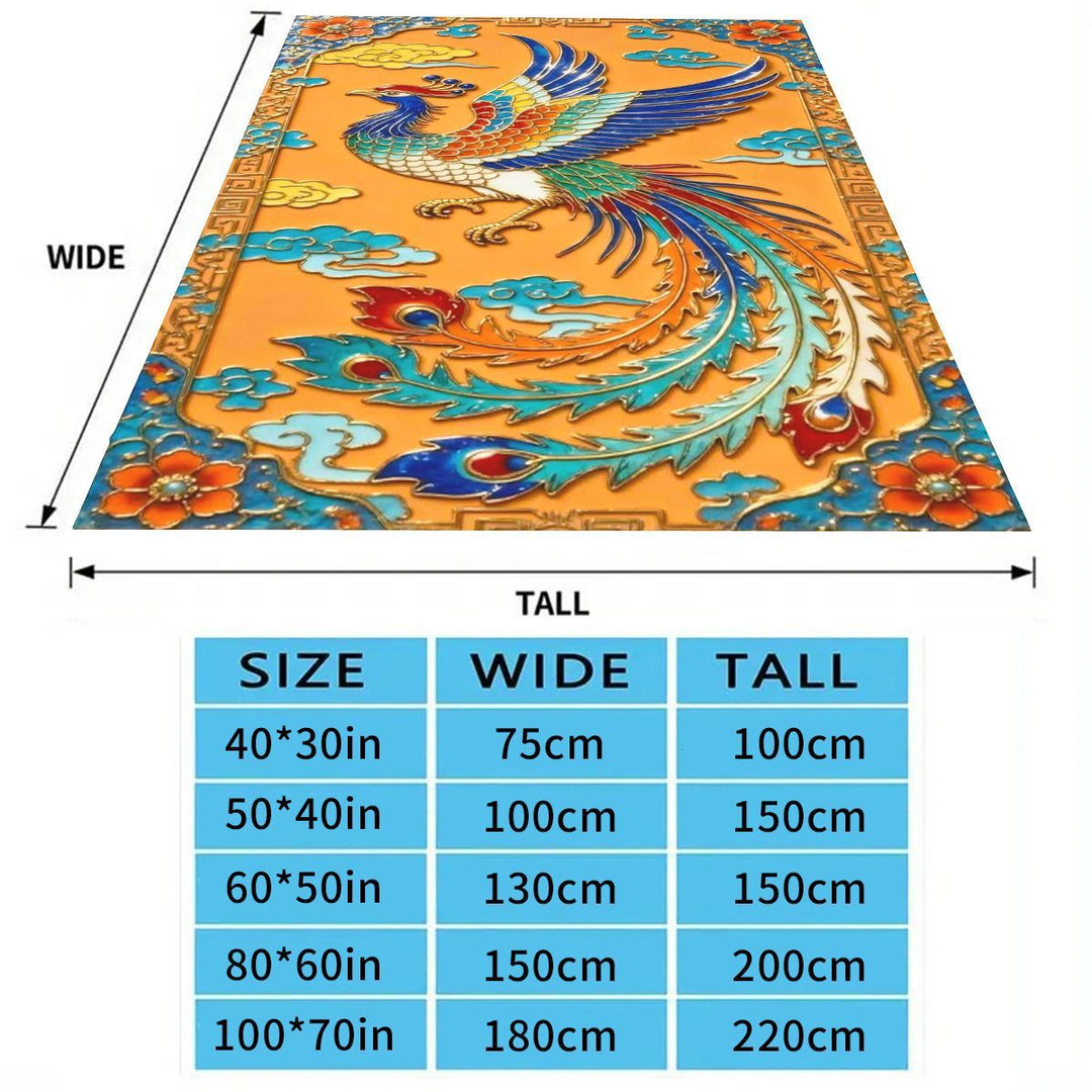 Cozy Phoenix-Themed Fleece Blanket