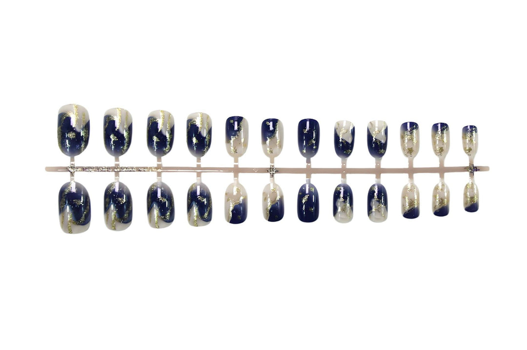 Acrylic nail set with glamorous star and glitter details Stornfield