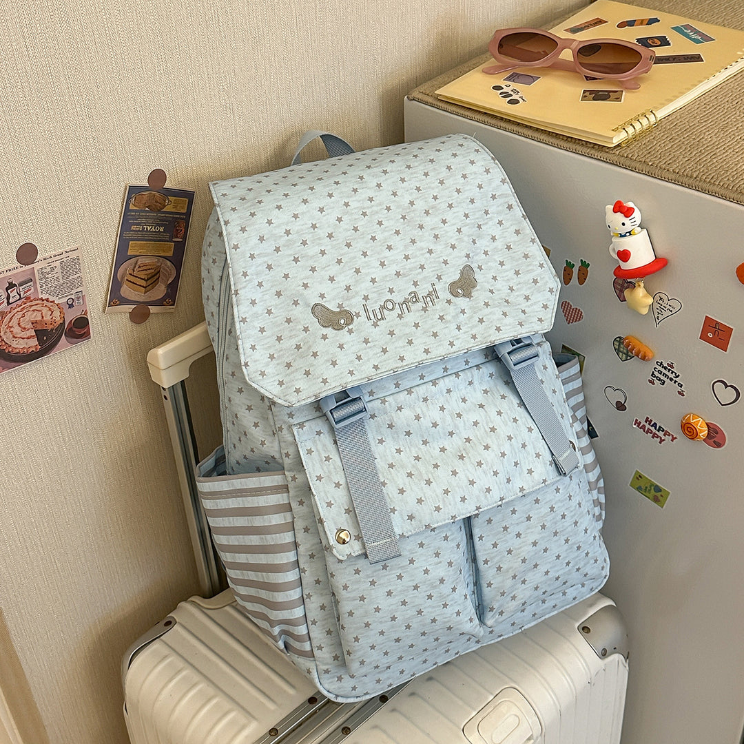 Charming Star-Embellished Casual Backpack Stornfield