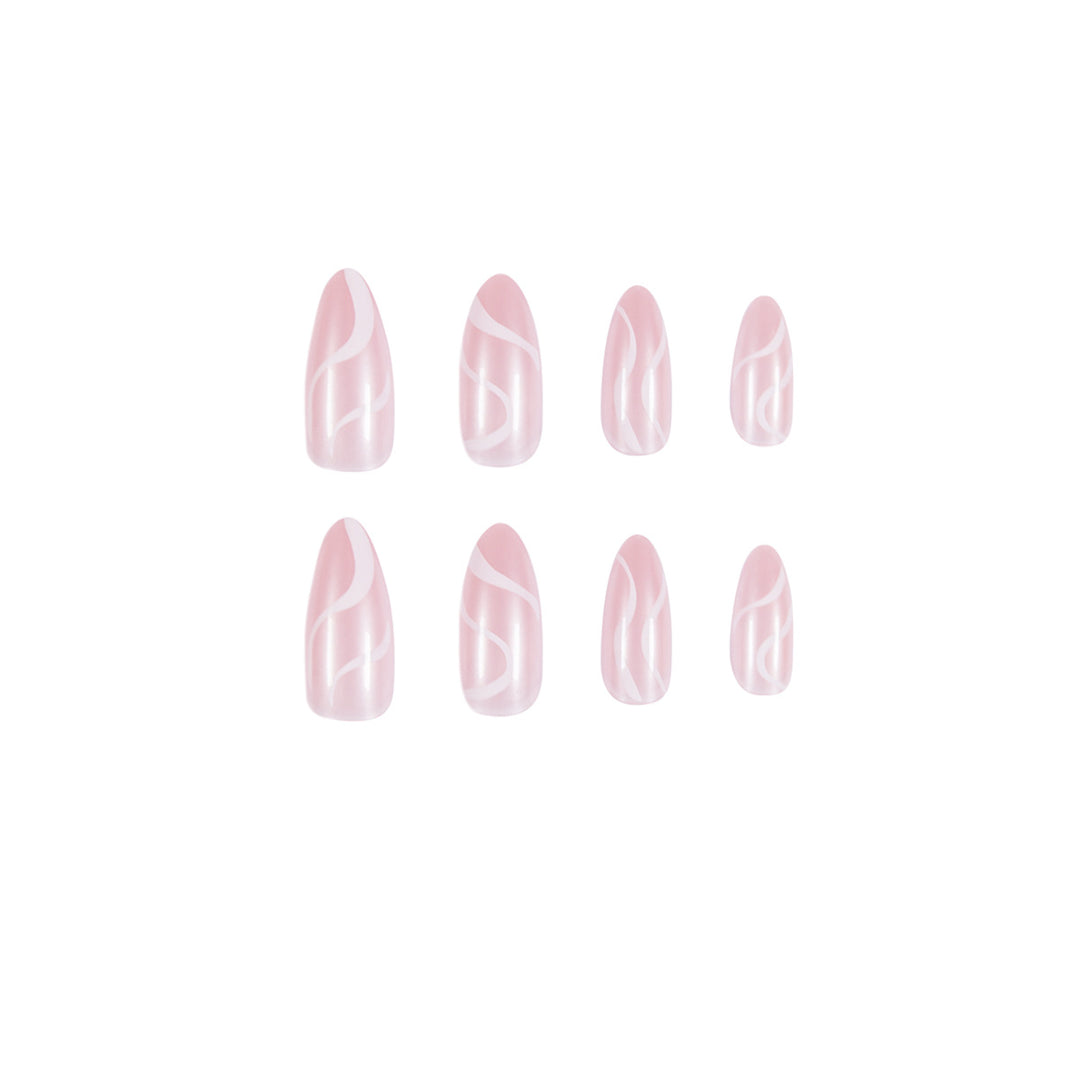 Artistic Nail Extensions with Curved Design Stornfield