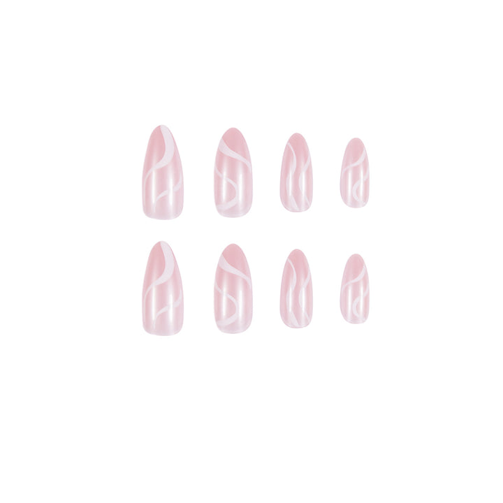 Artistic Nail Extensions with Curved Design Stornfield