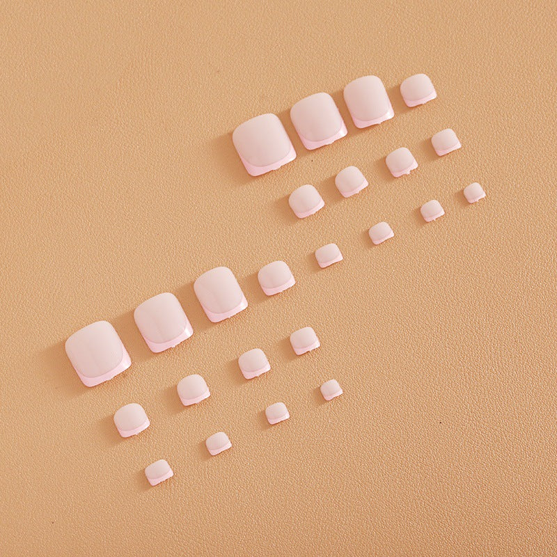 Nail art set with elegant French design and glitter accents Stornfield