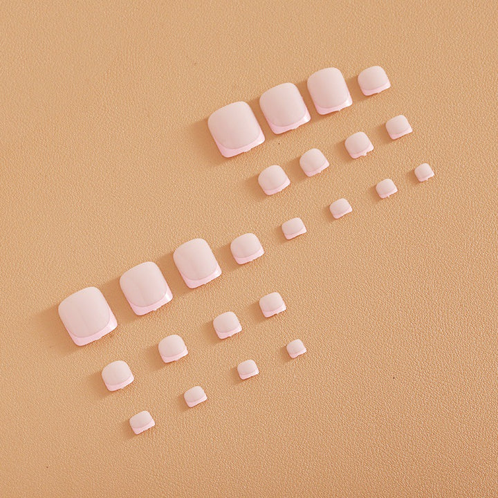 Nail art set with elegant French design and glitter accents Stornfield