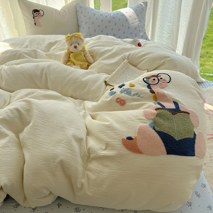 Children's Playful Cartoon Animal Themed Comforter Set