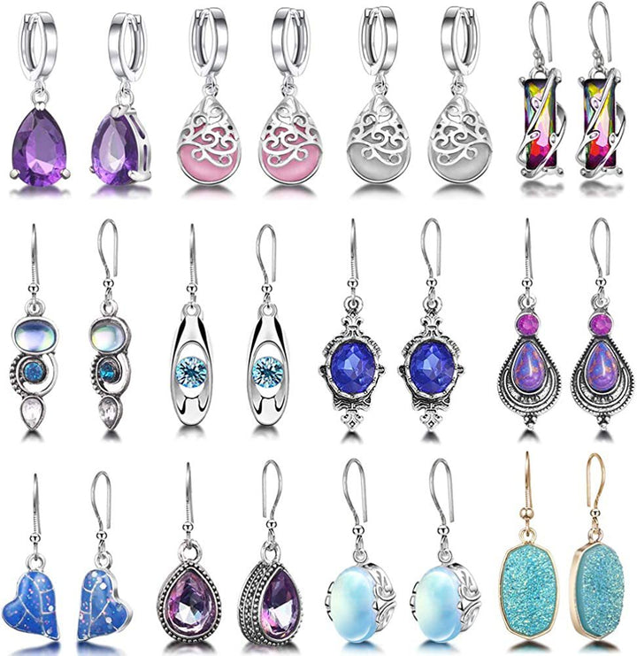 Colorful Crystal Drop Earrings Stornfield