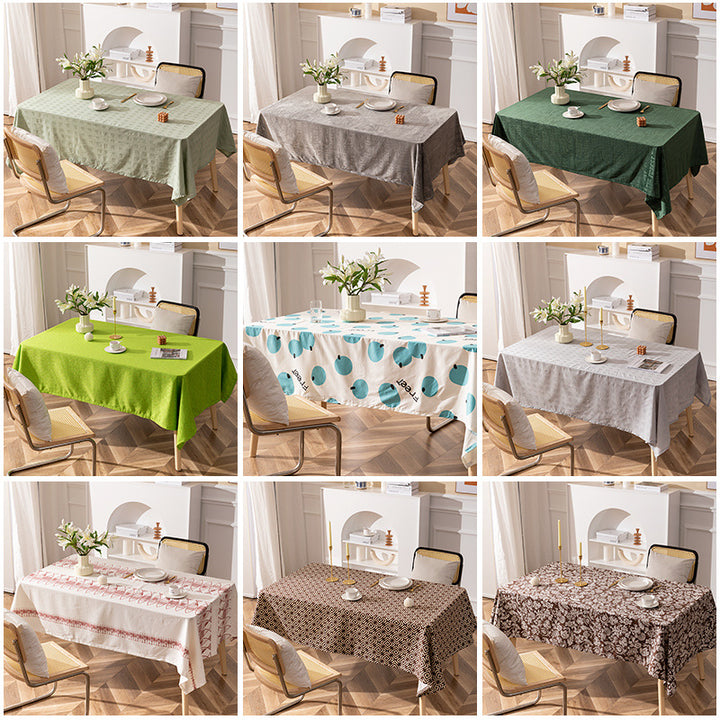 Rectangular tablecloth with jacquard-like structure, water-repellent surface and easy-care fabric Stornfield