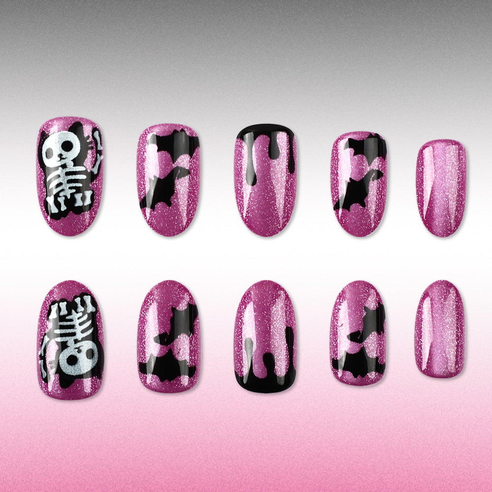 Artistic Halloween-Themed Press-On Nail Art Stornfield