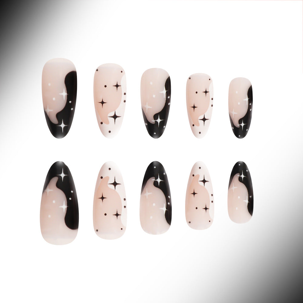 Artistic Galaxy-Themed Press-On Nail Art Stornfield