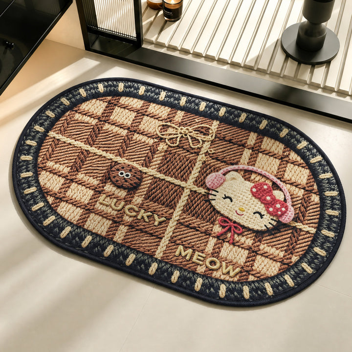 Cute Cartoon Dog-Themed Bath Mat