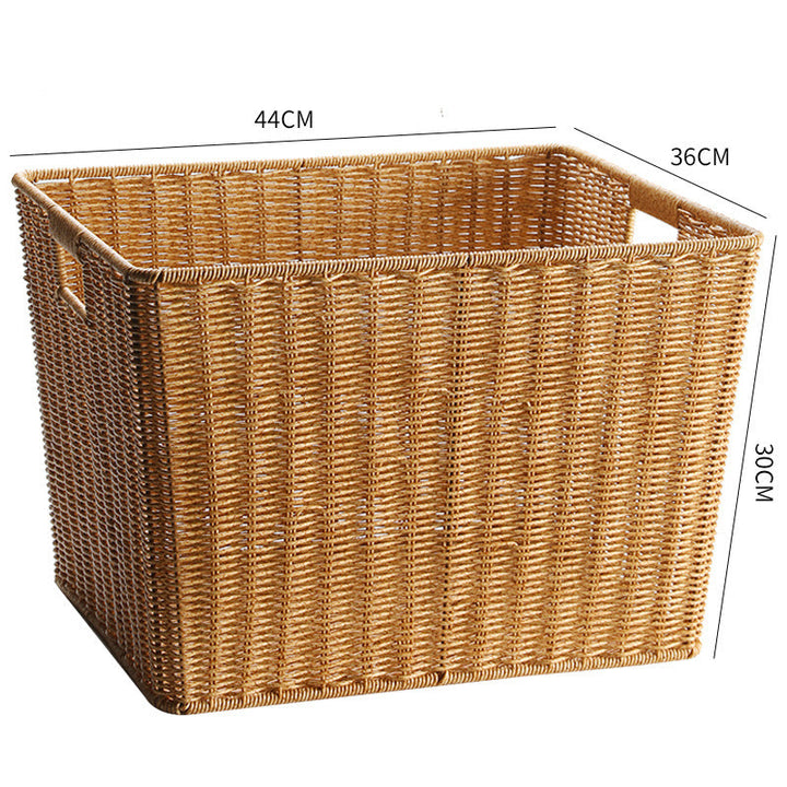 Rectangular Woven Storage Bin with Ergonomic Handles Stornfield