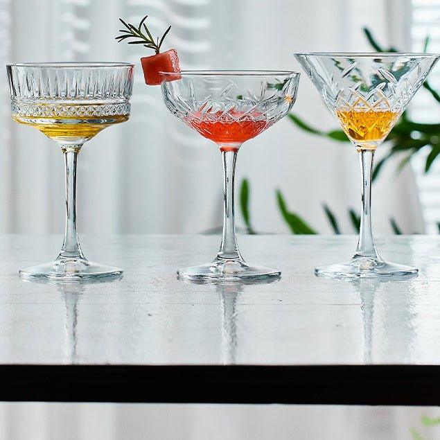 Patterned Martini Cocktail Glasses | Stornfield