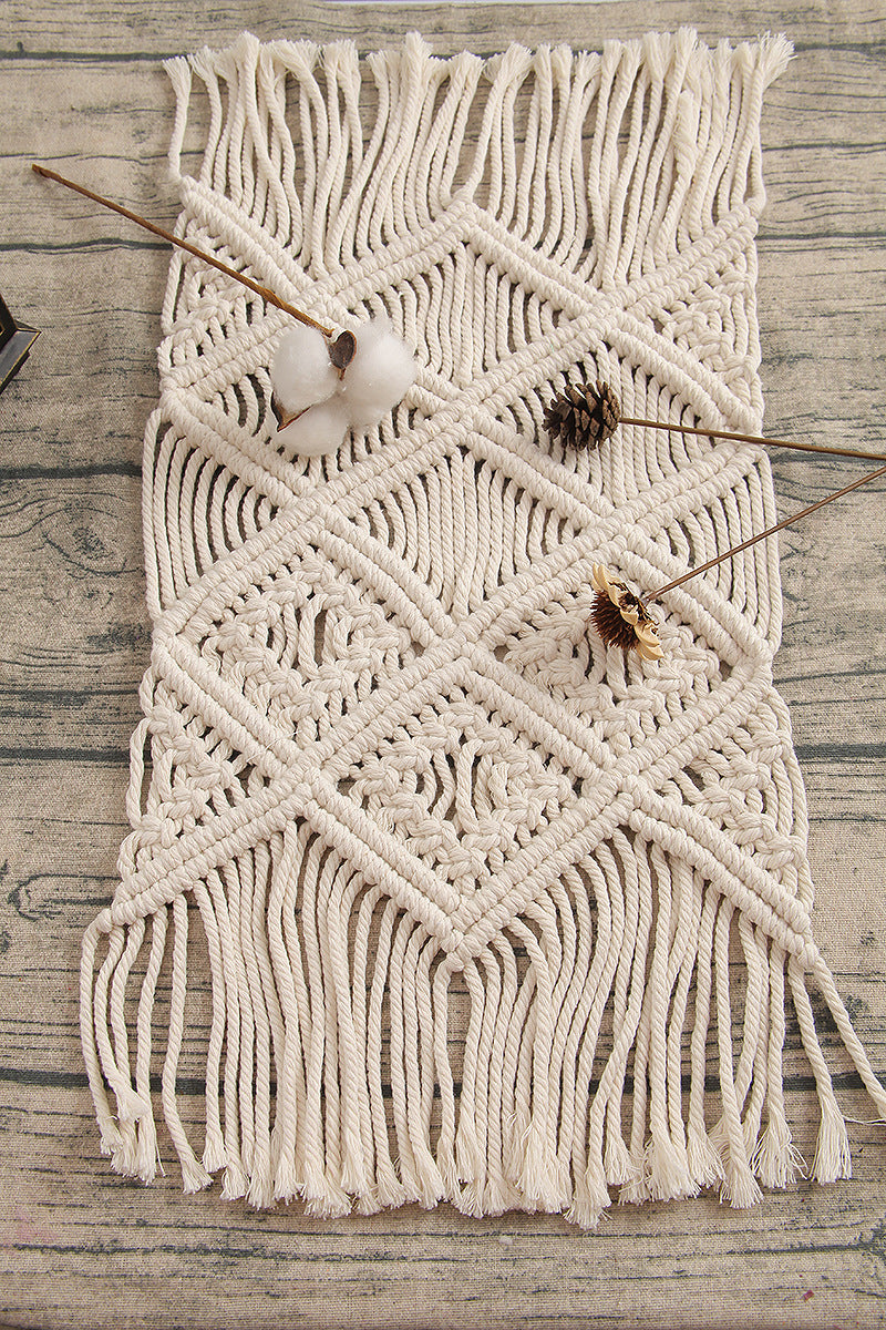 Bohemian Woven Macrame Table Runner Stornfield