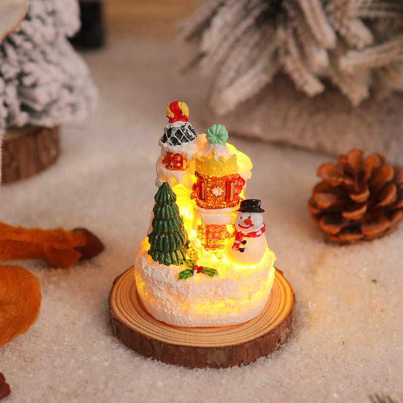 Christmas miniature lighting with snow scenes Stornfield