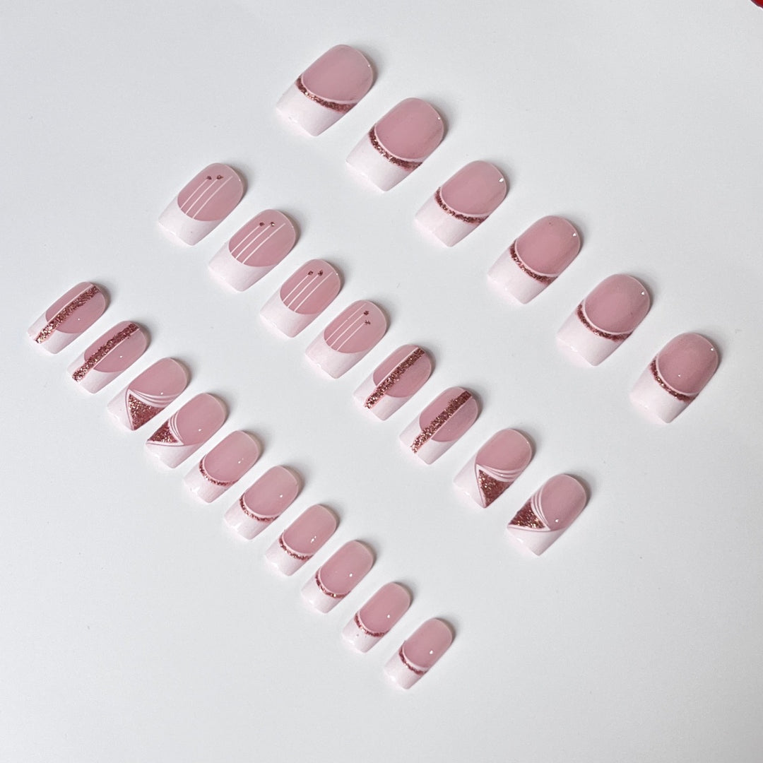 Elegant French Tip Gel Nail Extensions Stornfield