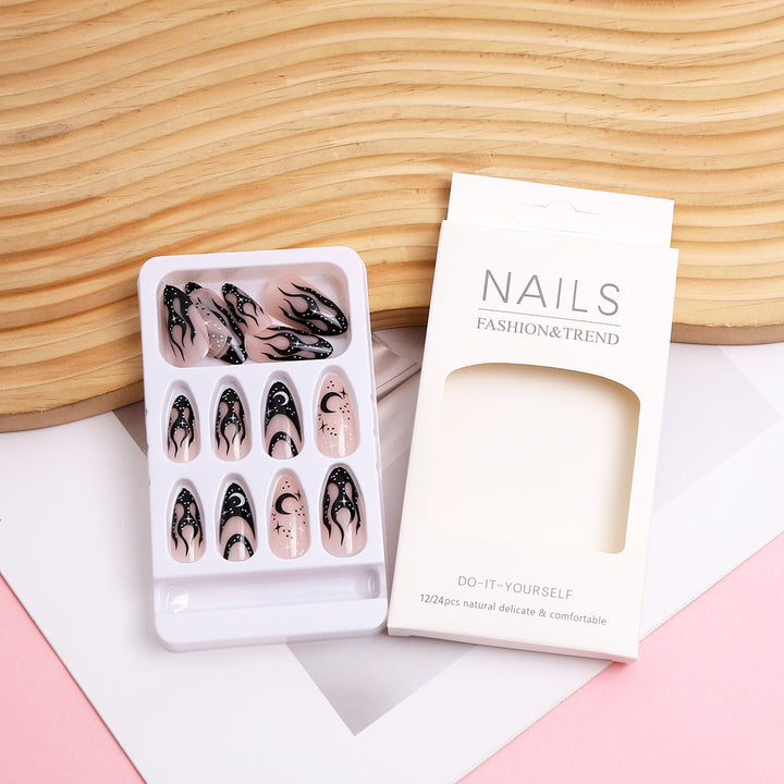 Artistic Flame Design Press-On Nail Set Stornfield