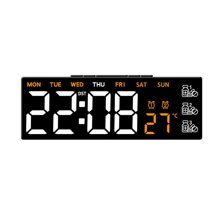 Digital LED desk clock with temperature and day of the week display Stornfield