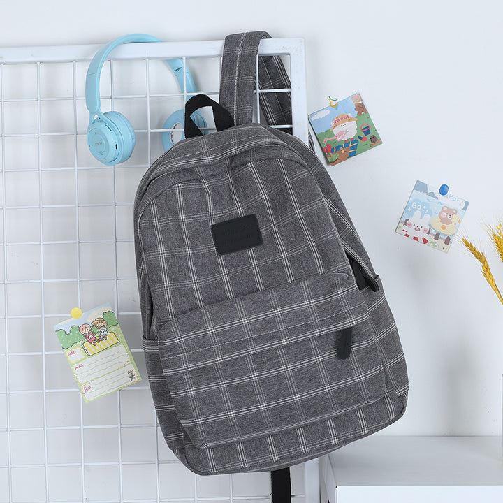 Classic Plaid Pattern School Backpack Stornfield