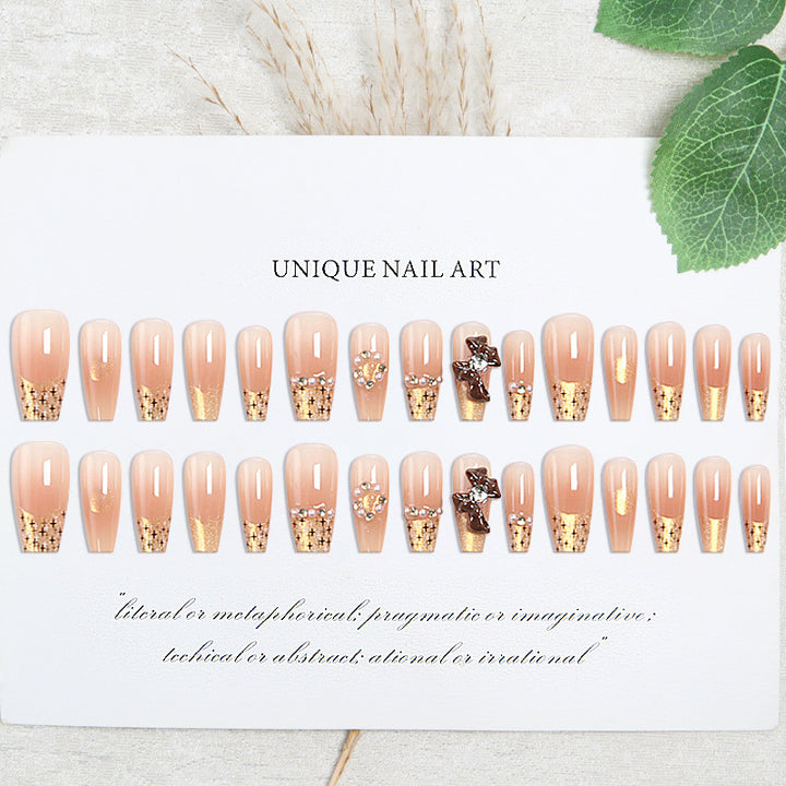 Artificial nail set with elegant appliqués Stornfield