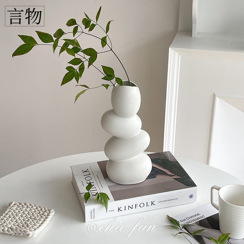 Stacked Abstract Ceramic Vase